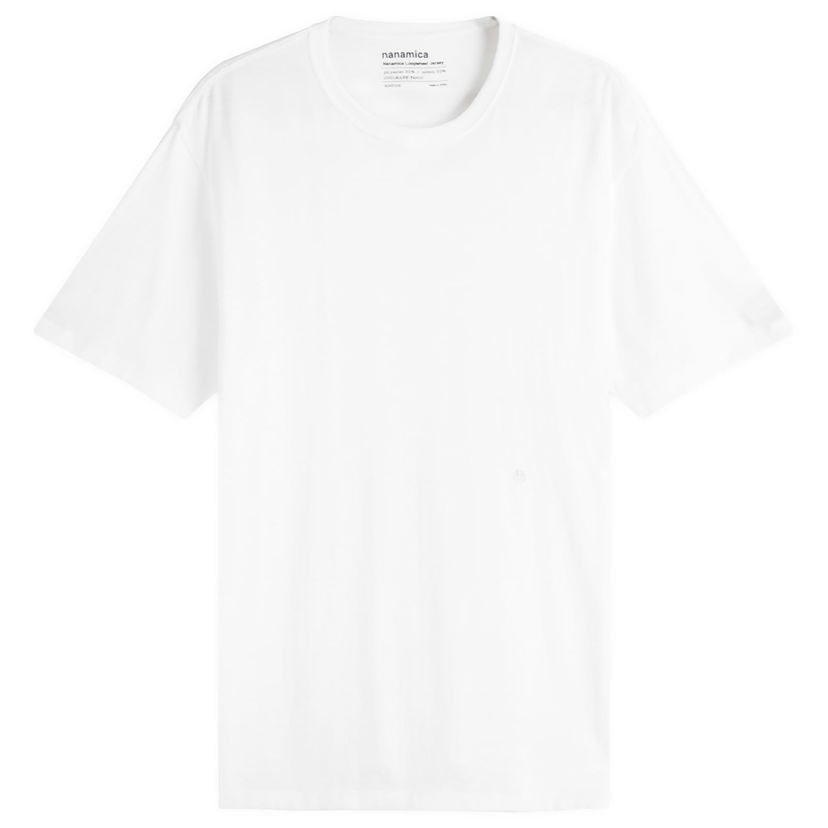 T-shirt NANAMICA Loopwheel Coolmax Jersey T-Shirt, Size Large Hvid | S25SI115E-W