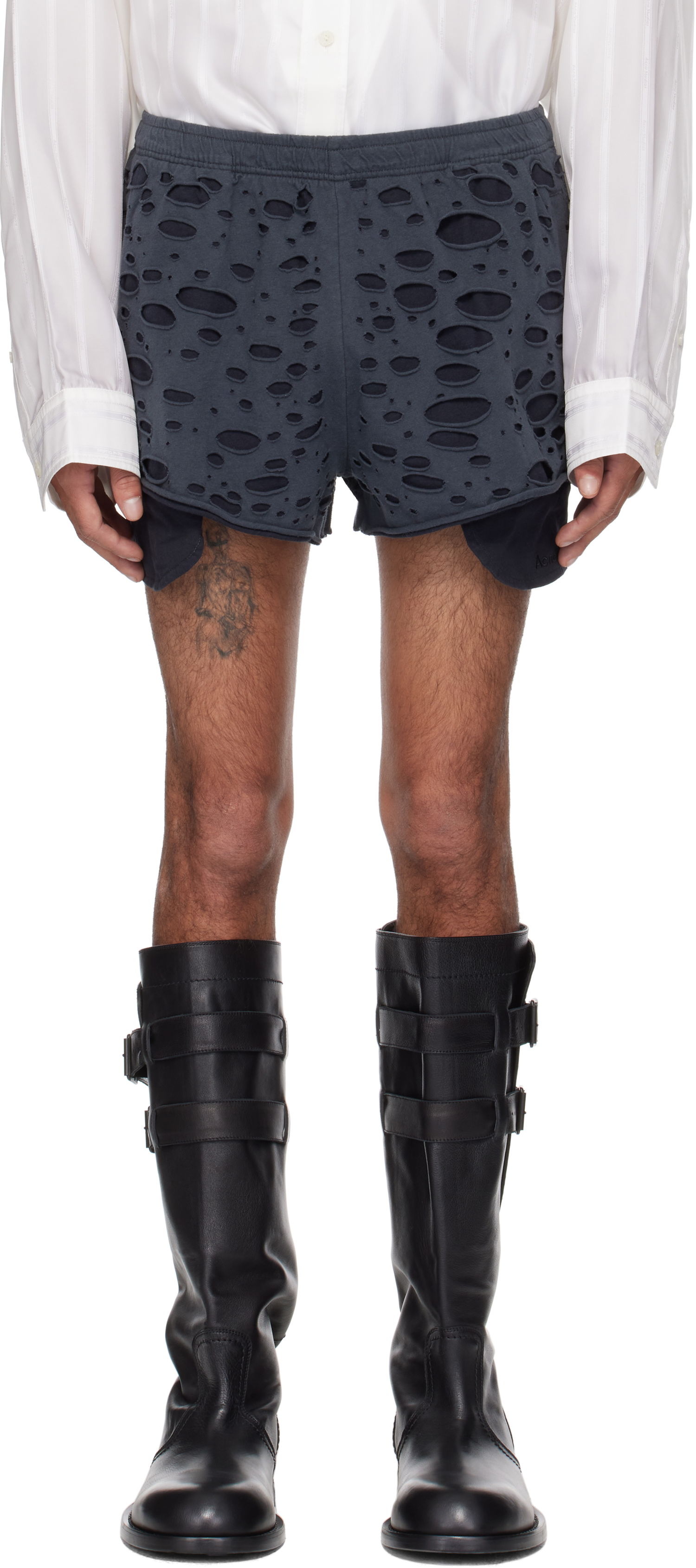 Shorts Acne Studios Acne Studios Distressed Shorts Grå | BE0187-, 0