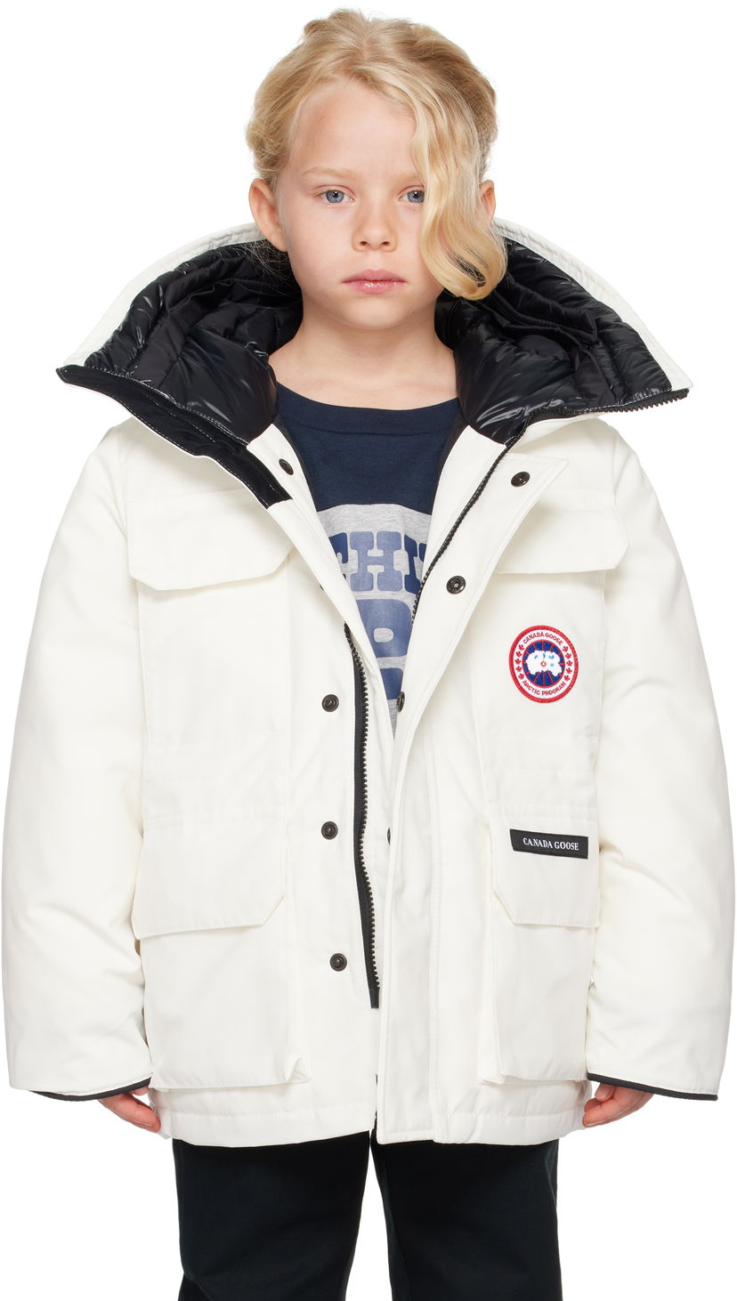 Parka Canada Goose Kids' Expedition Down Jacket Hvid | 4552Y