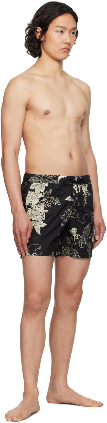 Badetøj Moncler Moncler Floral Print Swim Shorts Sort | K10912C00006598CP, 3