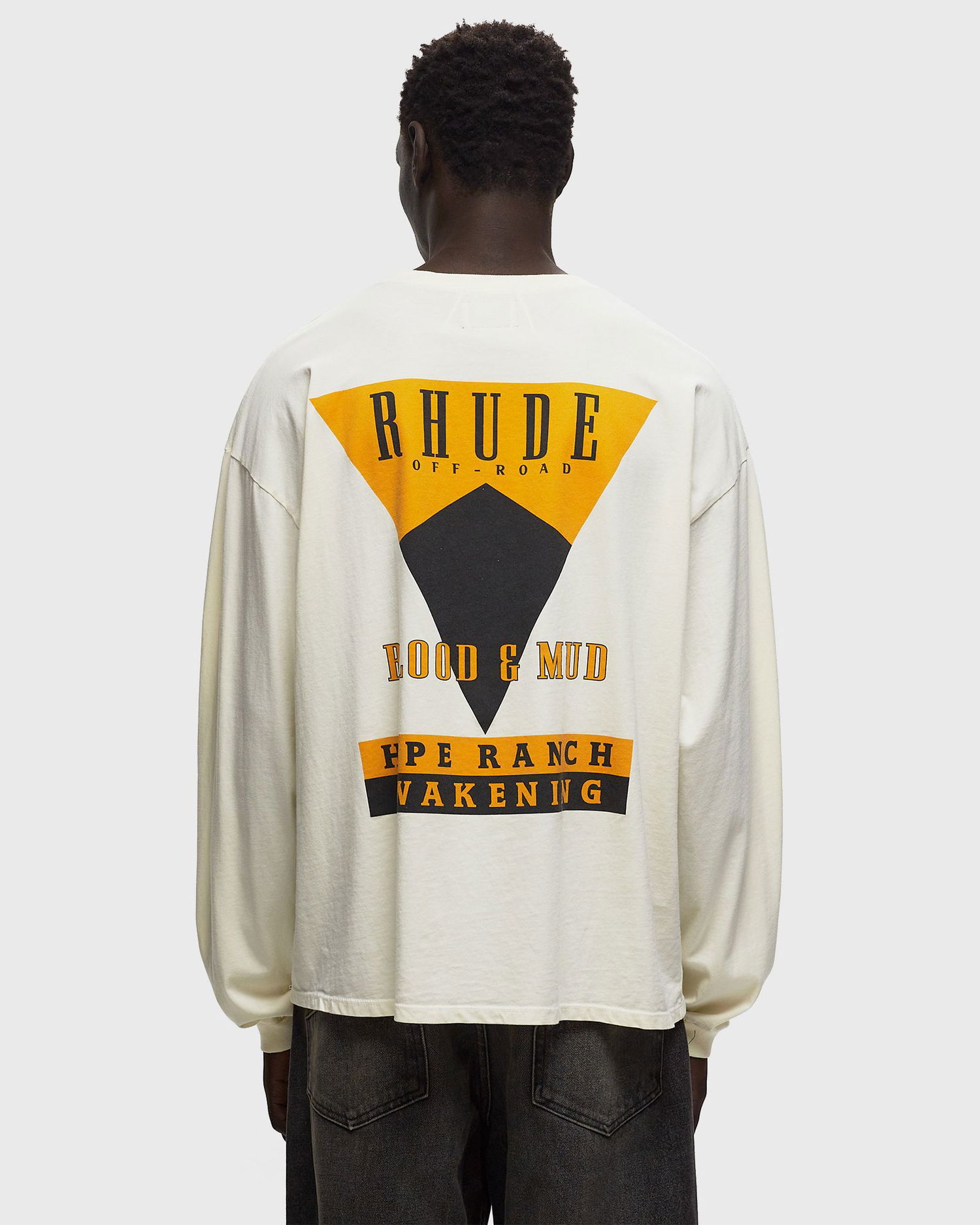T-shirt Rhude BLOOD AND MUD LS TEE Hvid | RHFW23TT040126110611, 1