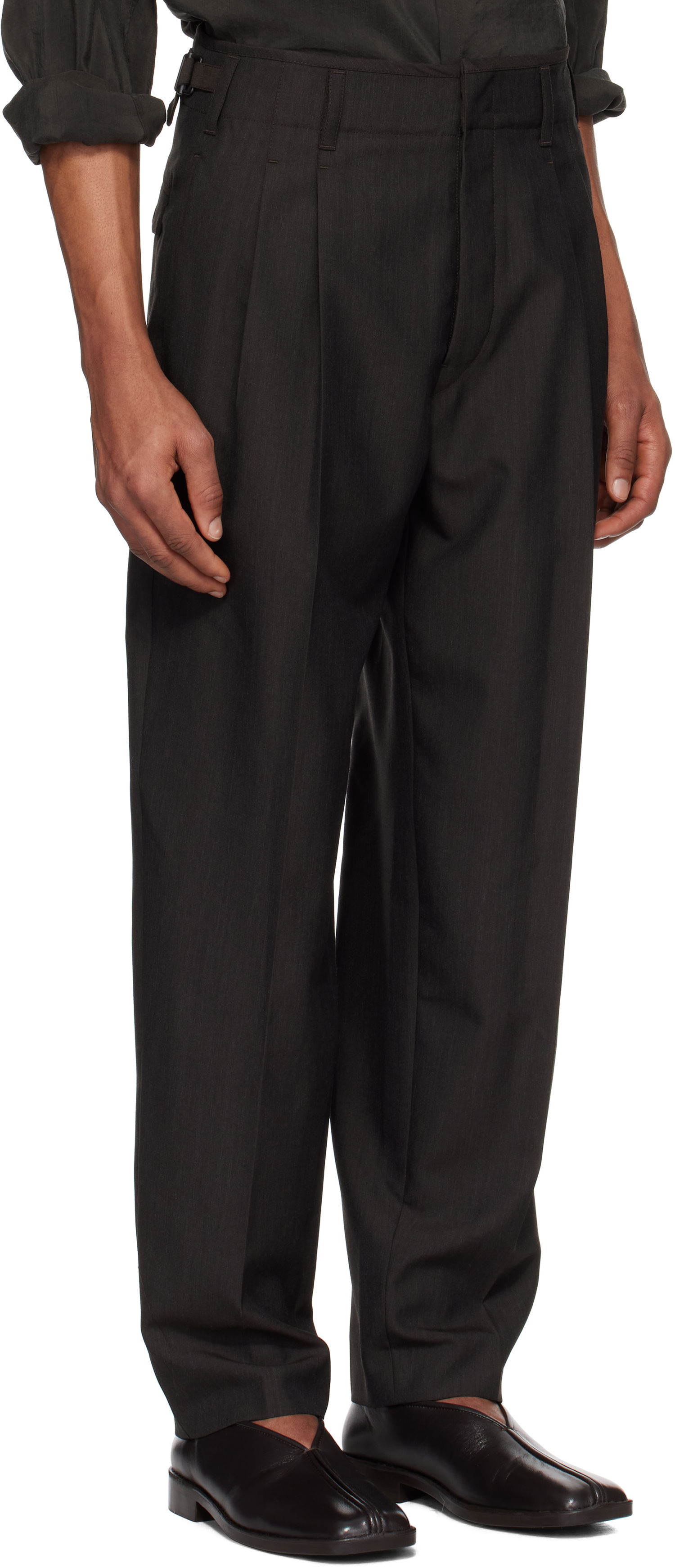 Bukser LEMAIRE Lemaire Pleated Trousers Sort | PA1169 LF414, 1