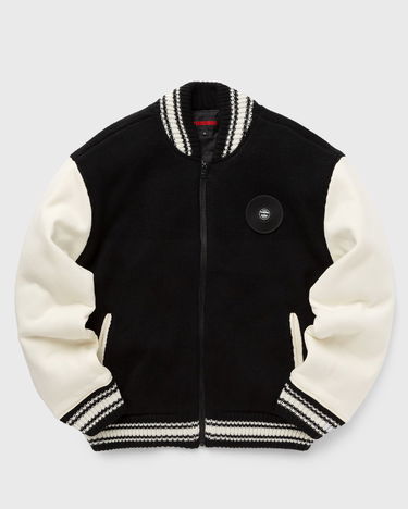 Bomberjakke Pleasures Smoke Knitted Varsity Jacket Sort | P23W035-BLACK, 0
