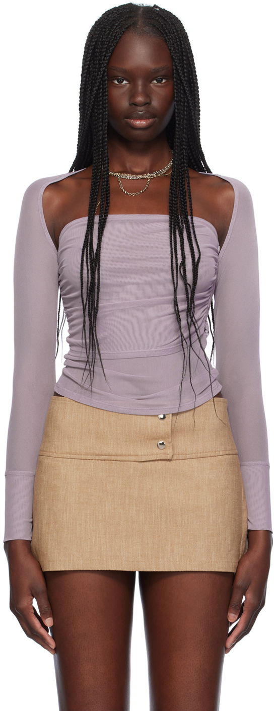 Tanktop Miaou Miaou Iris Long Sleeve Top Lilla | 7112PM2SMO