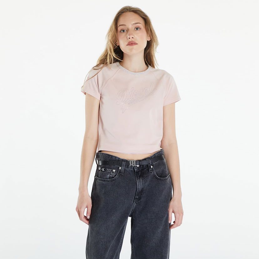 T-shirt Diesel T-Vincie T-Shirt Rose Smoke Beige | A12982_0KLAI Rose Smoke