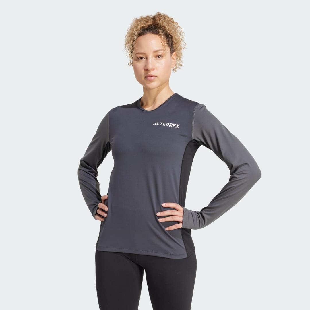 T-shirt adidas Performance Long Sleeve Base Layer T-Shirt Grå | JC8200, 0