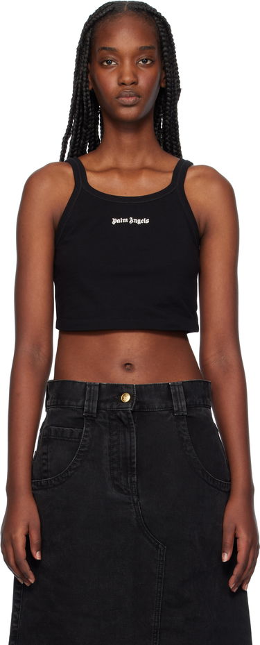 Tanktop Palm Angels Tank Top Logo Sort | PWAD060C99FAB0021003, 0