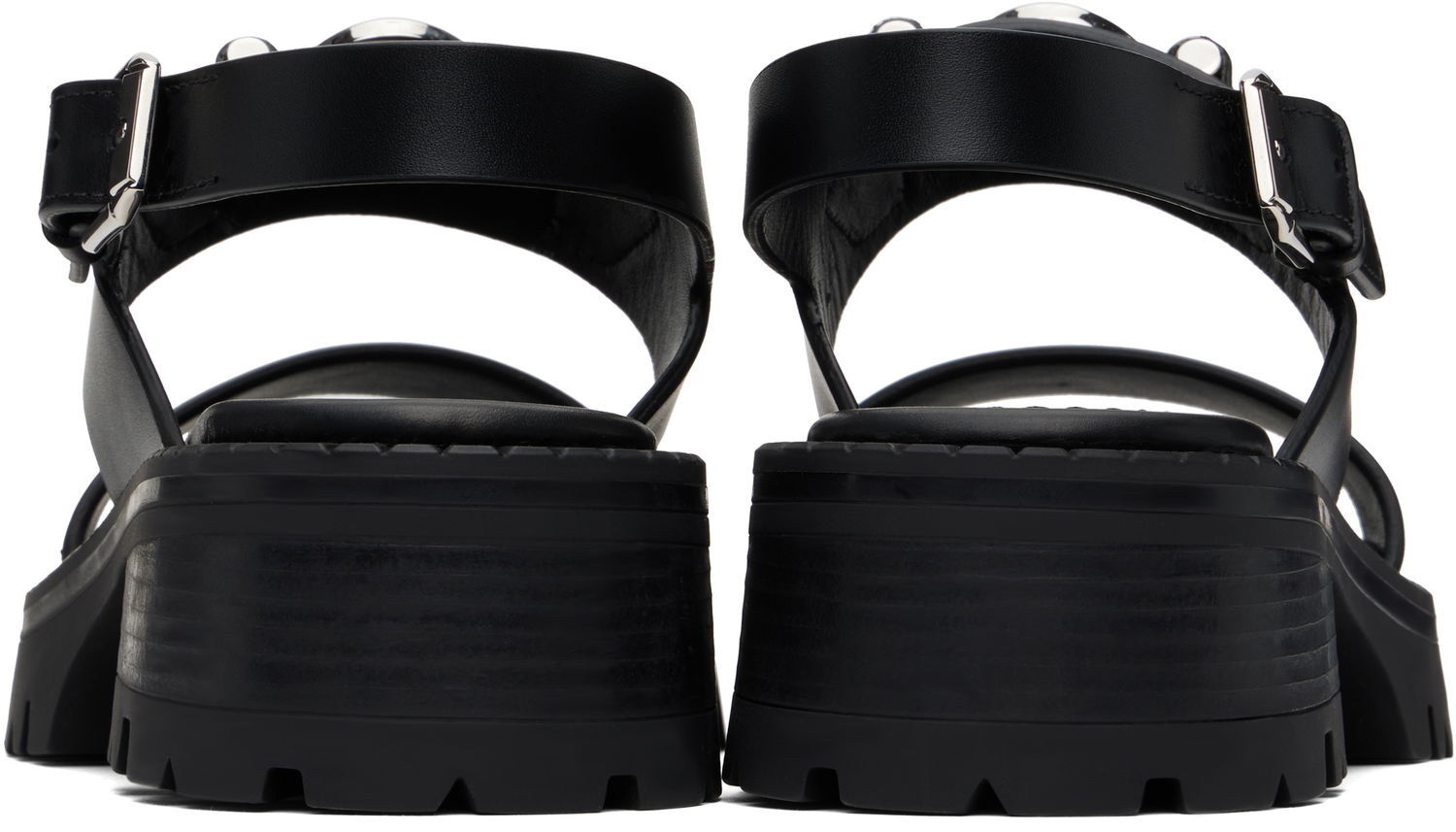Sneakers og sko Versace Medusa Buckle Platform Block-Heel Sandals 80 mm Sort | 1015472_1A04174_1B00P, 1