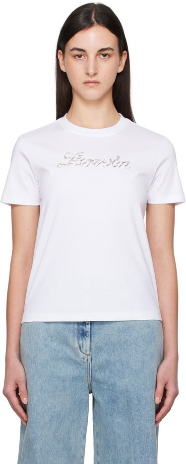 T-shirt LANVIN Lanvin Bead Embroidered T-Shirt Hvid | RW-TS9030-J176-P25, 0