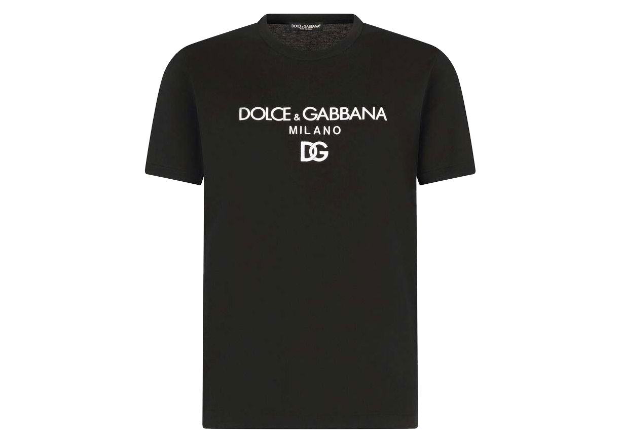 T-shirt Dolce & Gabbana Cotton DG Embroidery and Patch T-shirt Black Sort | G8NC5ZG7B9XN0000, 0