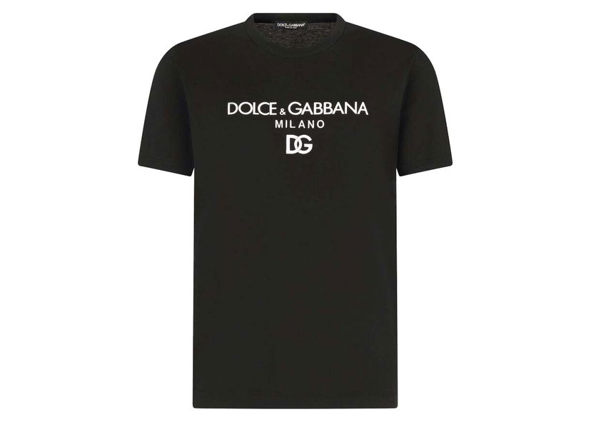 T-shirt Dolce & Gabbana Cotton DG Embroidery and Patch T-shirt Black Sort | G8NC5ZG7B9XN0000