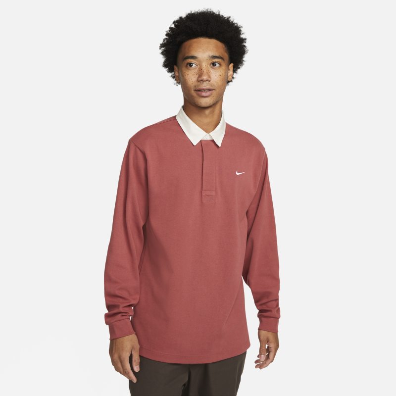 Polo skjorte Nike Solo Swoosh Rugby Top Rød | DQ5221-691, 0