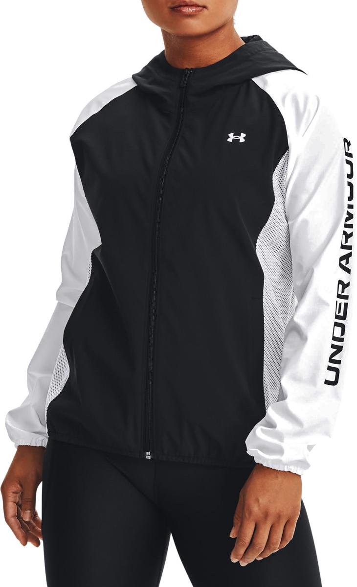 Vindjakke Under Armour Hooded Woven Mesh Full-Zip Jacket Flerfarvet | 1365966-001, 0