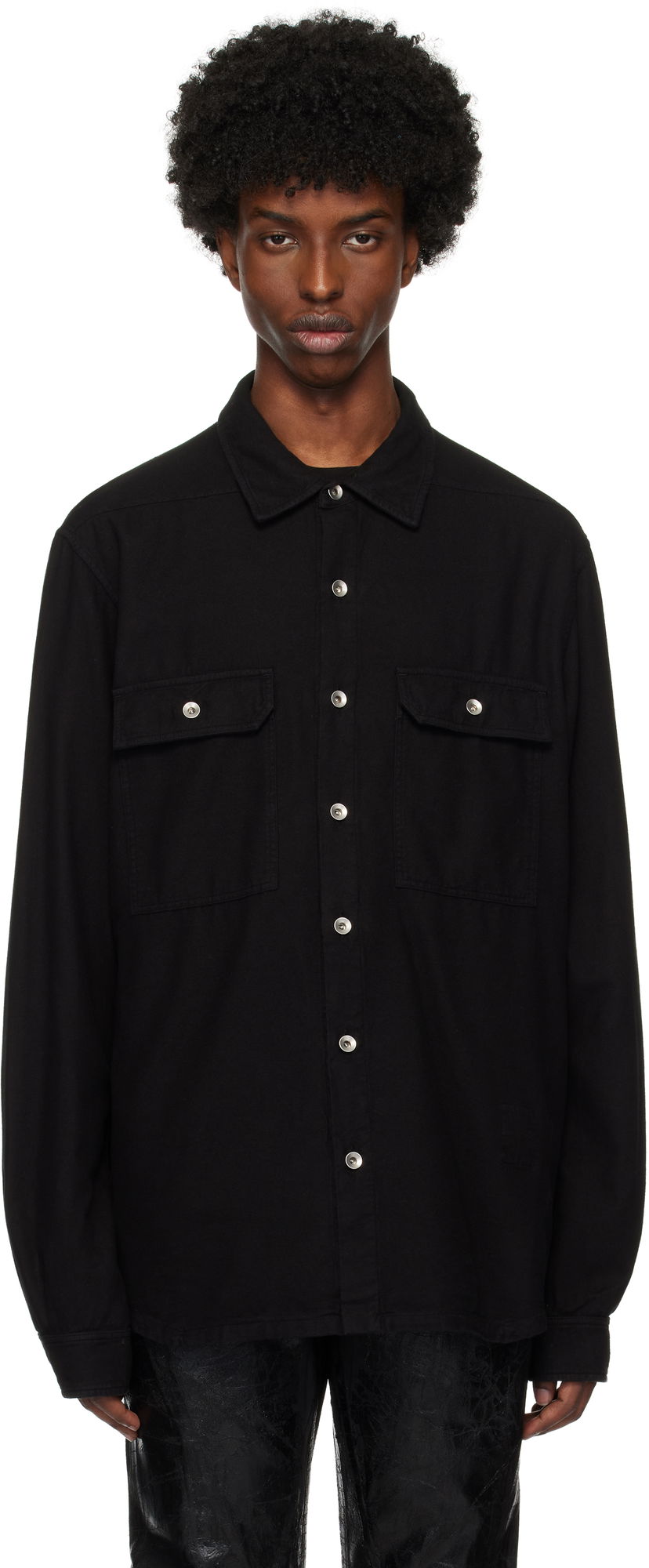 Skjorte Rick Owens Outershirt Shirt Sort | DU02D2296 CFL