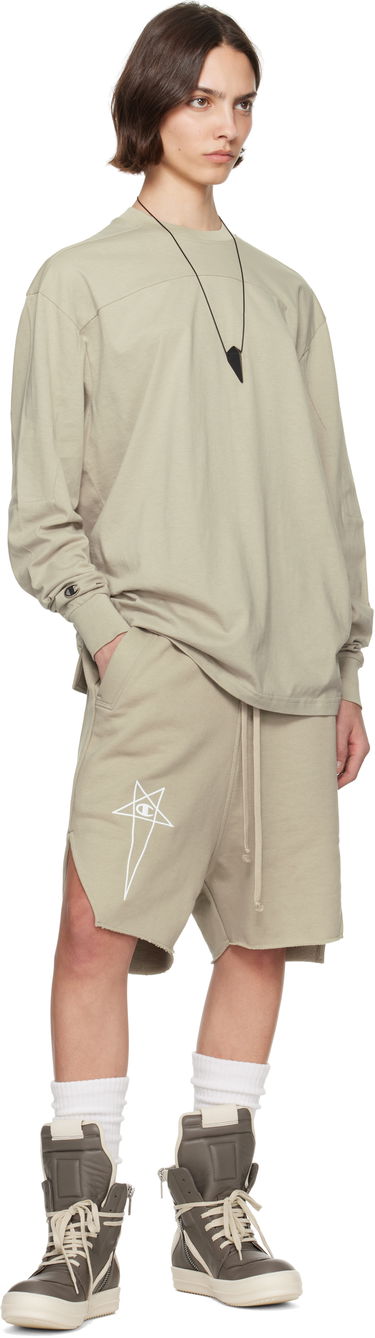 T-shirt Rick Owens Rick Owens Champion Edition Girdered T-Shirt Beige | CW01E1672 CHJG, 3