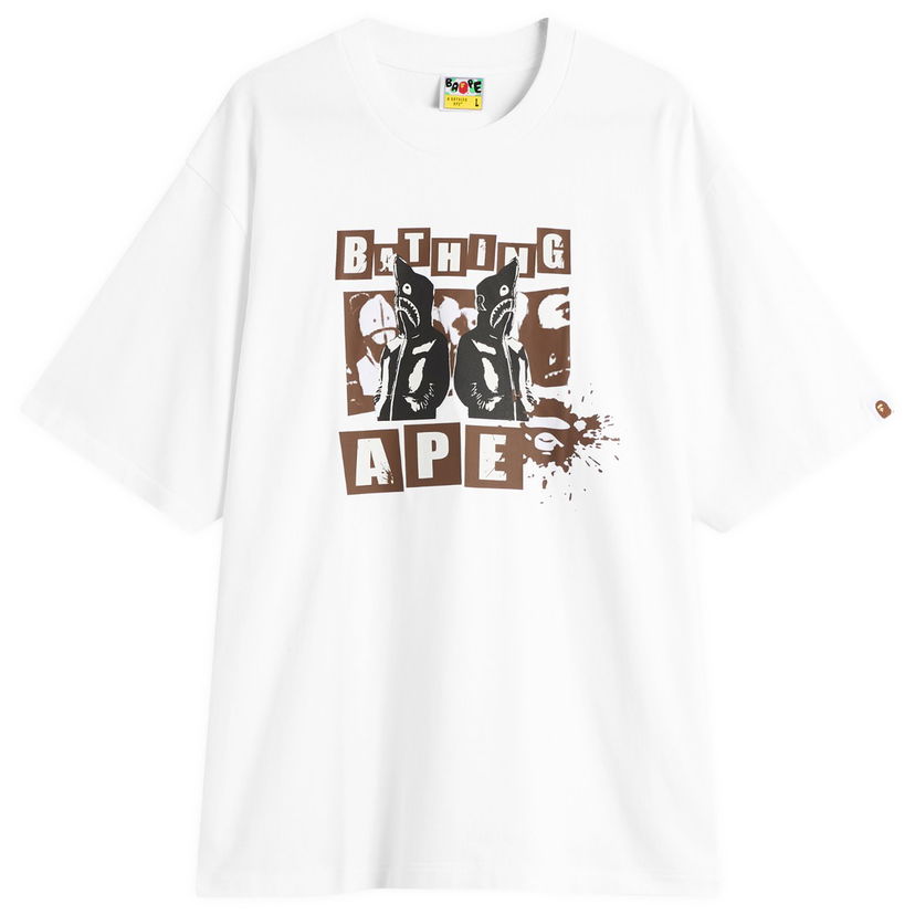 T-shirt BAPE Graffiti BAPE Logo T-Shirt Hvid | 001TEL801342M-WHT
