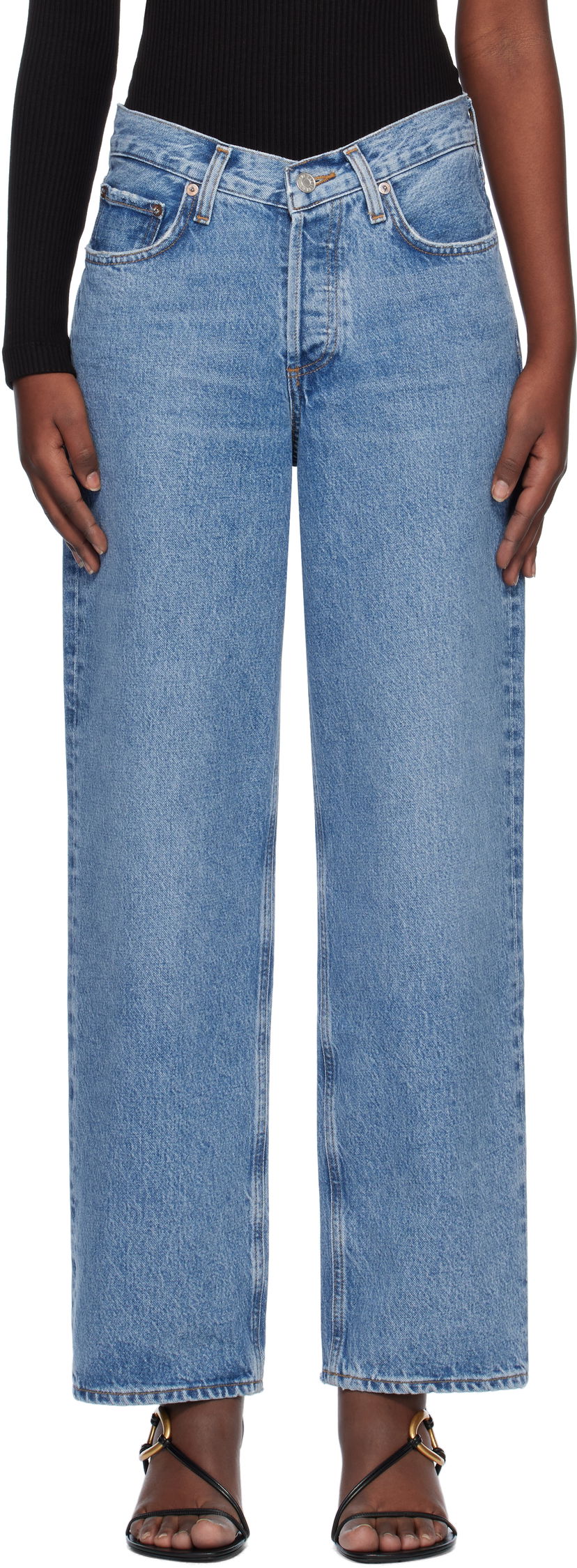 Jeans AGOLDE Baggy V-Waist Jeans Blå | A208-1535
