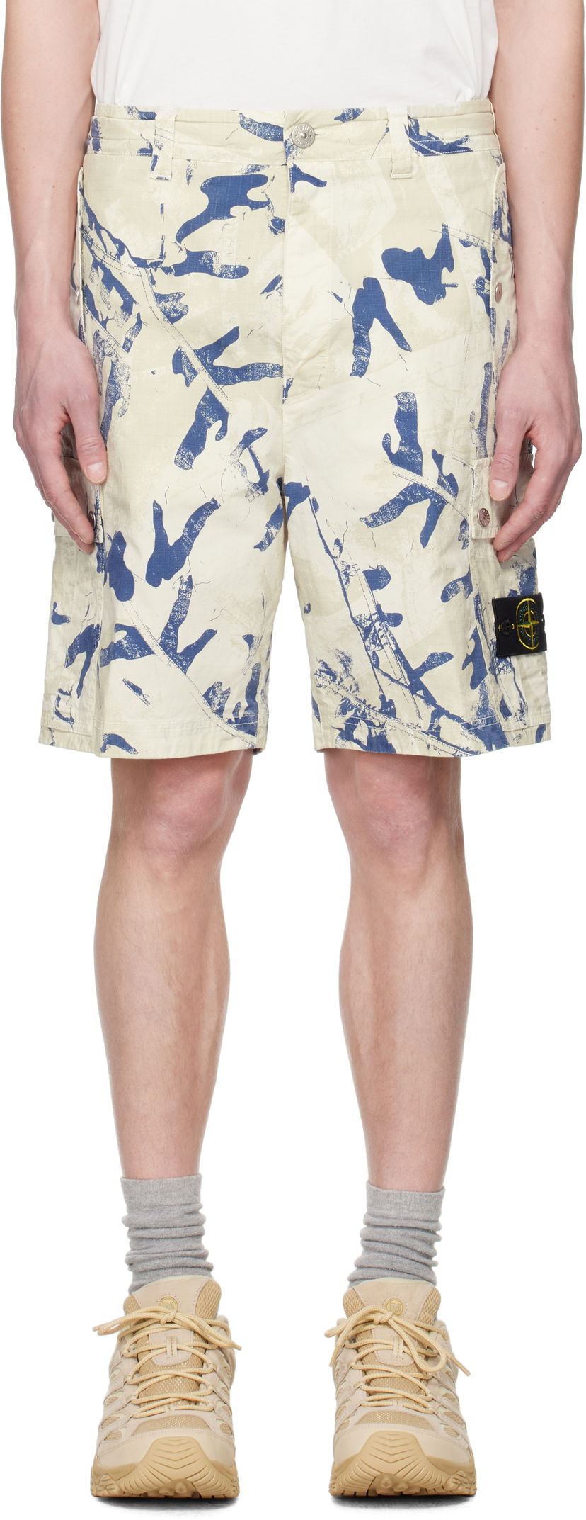 Shorts Stone Island Stone Island Bermuda Comfort Cargo Shorts Beige | K1S15 L100004 S00E1