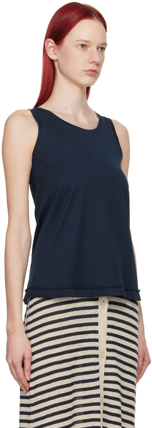 Tanktop Max Mara Max Mara Racer Tank Top Mørkeblå | 2419941023600, 1