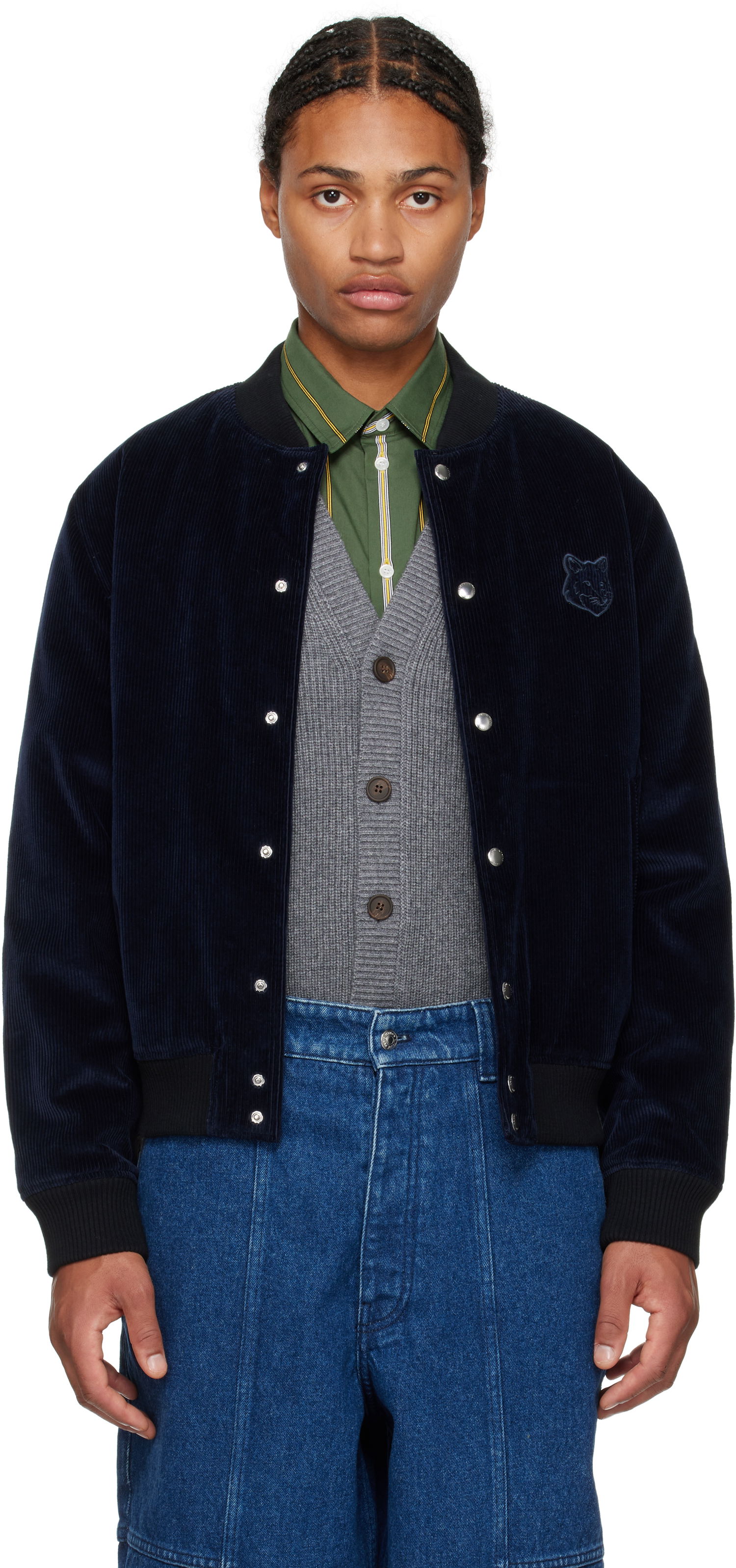 Bomberjakke MAISON KITSUNÉ Blouson Jacket Sort | MM02108WW0116, 0