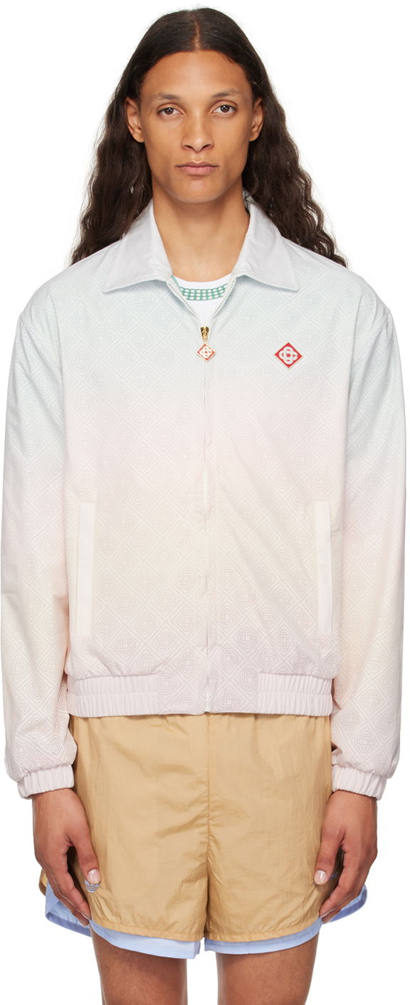 Vindjakke Casablanca Gradient Track Jacket Hvid | MPF24-JK-293-01, 0