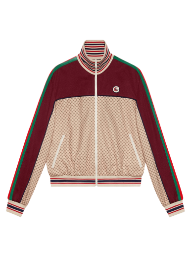 Jakke Gucci Interlocking G Print Jersey Jacket Bourgogne | 655196 XJDFP 9115