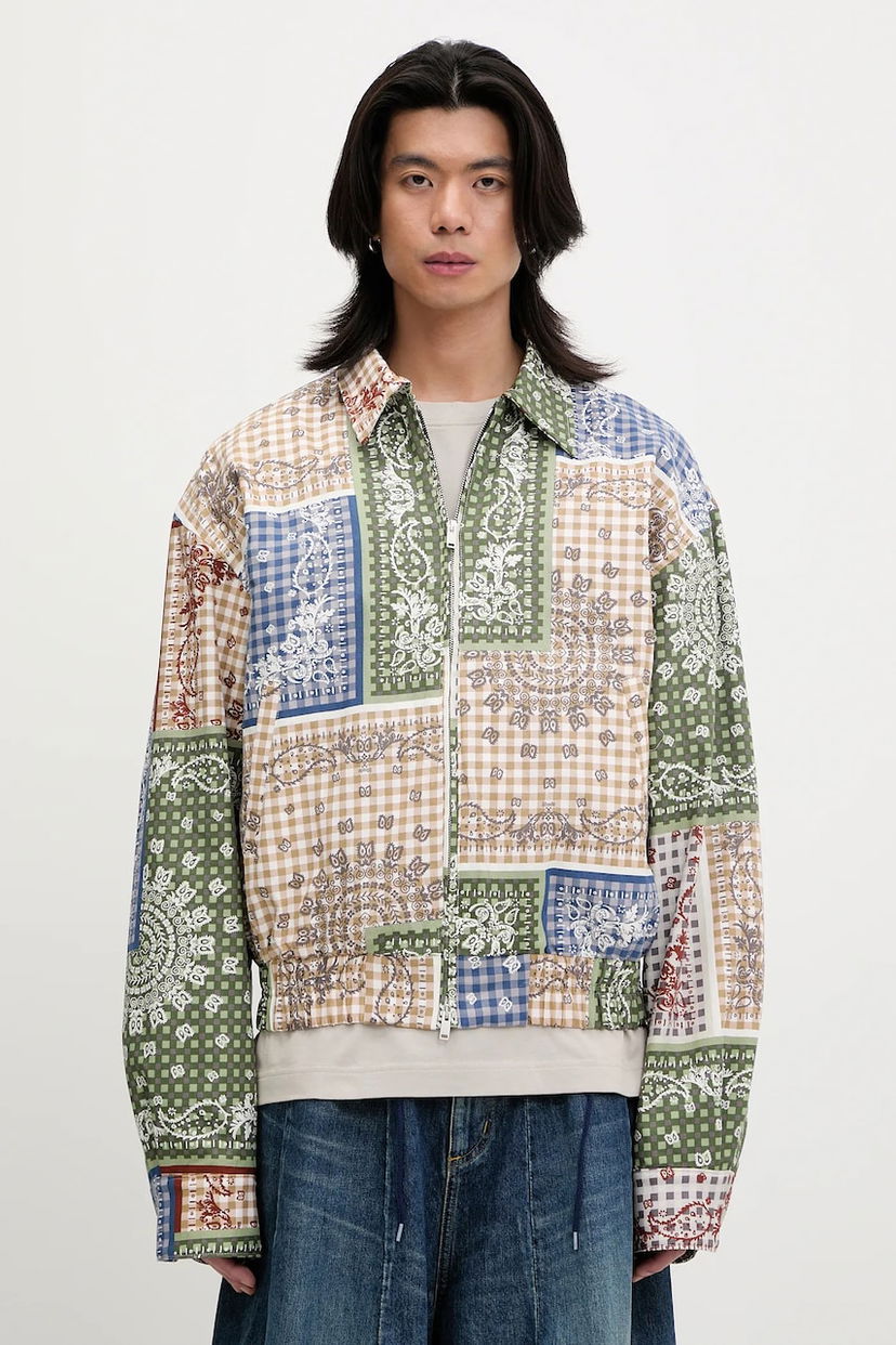 Bomberjakke Rhude RHUDE Bandana Print Zip-Up Jacket Flerfarvet | RHSS25JA01450