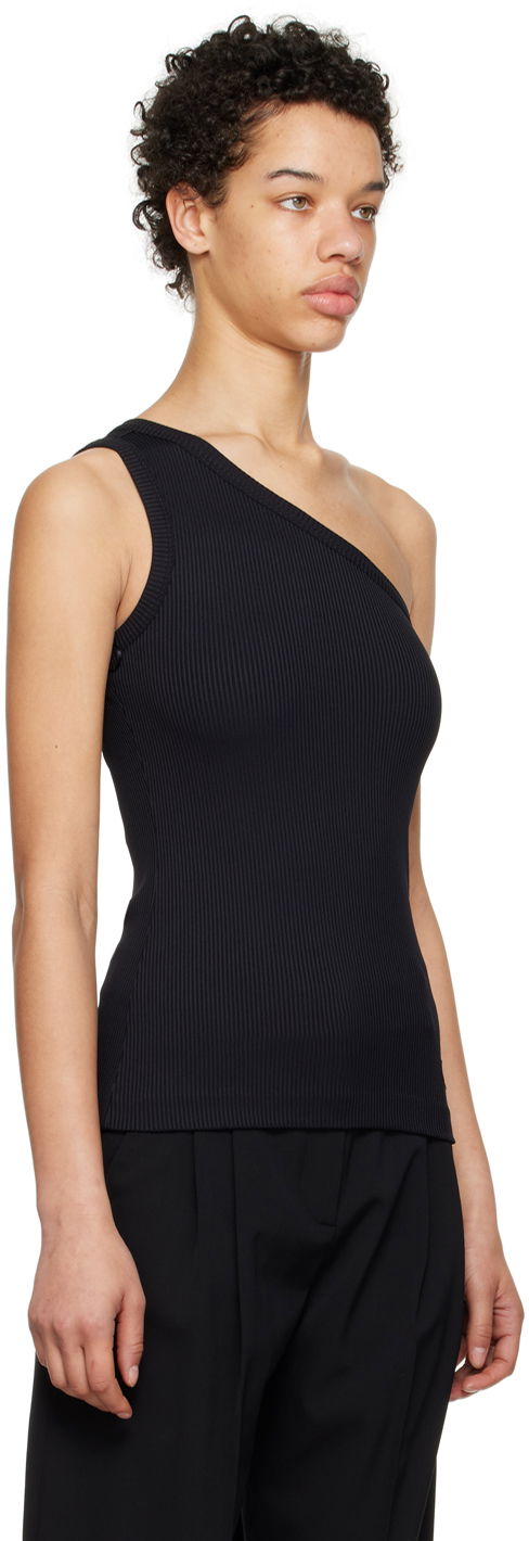 Tanktop Stella McCartney Single-Shoulder Tank Top Sort | 6J02043SPX31, 1