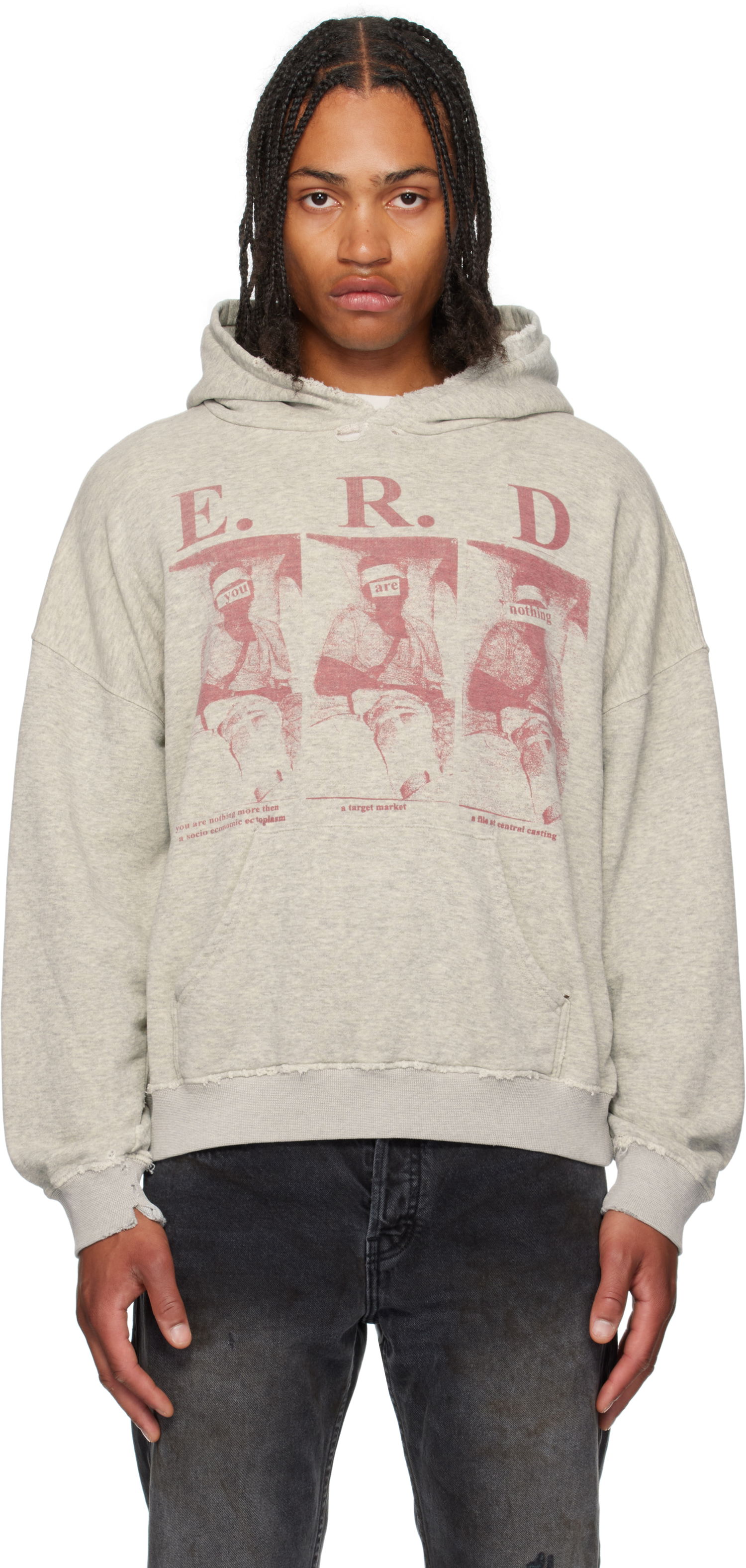 Sweatshirt Enfants Riches Déprimés Enfants Riches Déprimés 'You Are Nothing' Graphic Hoodie Grå | 020-464, 0