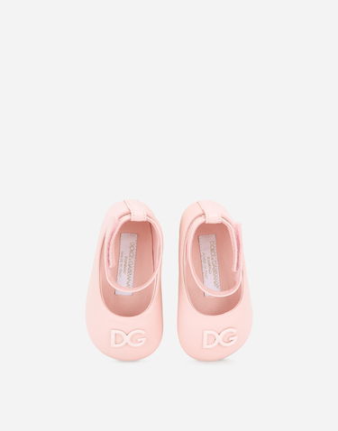 Sneakers og sko Dolce & Gabbana Nappa Ballet Flats With Ankle Strap For First Steps (19-26) Lyserød | DK0065A129380400, 3