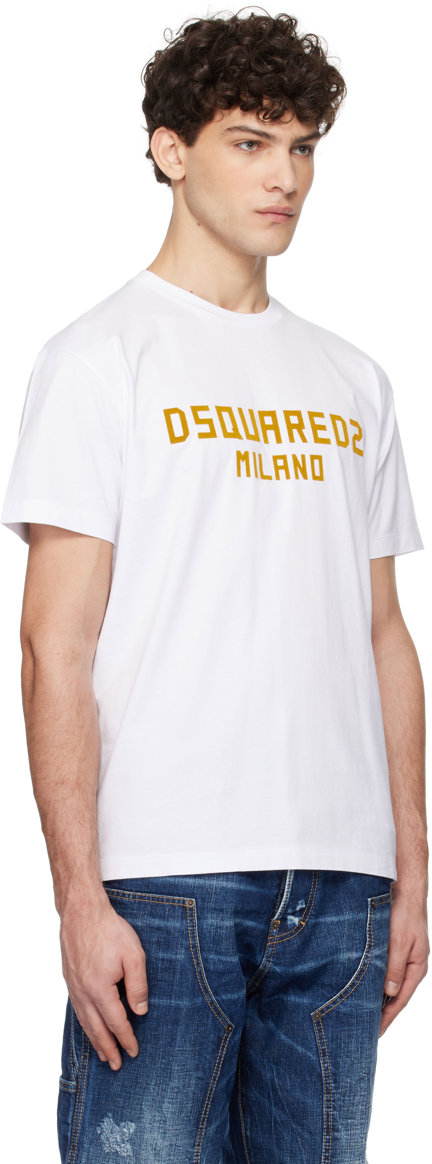 T-shirt DSQUARED2 Dsquared2 Cool Fit Milano T-Shirt Hvid | S74GD1418_D20020, 1