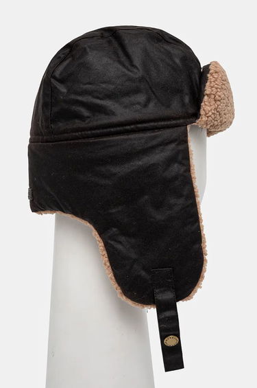 Hat Barbour Waxed Cotton Trapper Hat Brun | MHA0710, 1