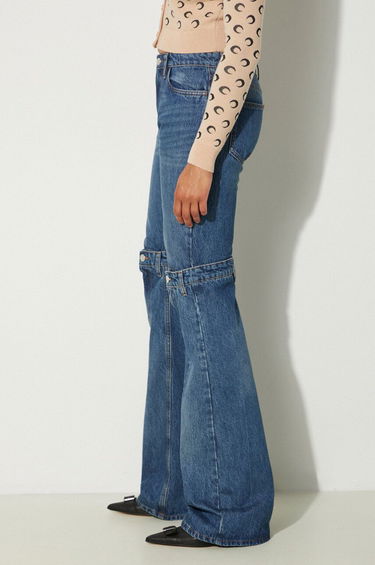 Jeans Coperni Open Knee High-Waist Jeans Blå | COPP55252, 3