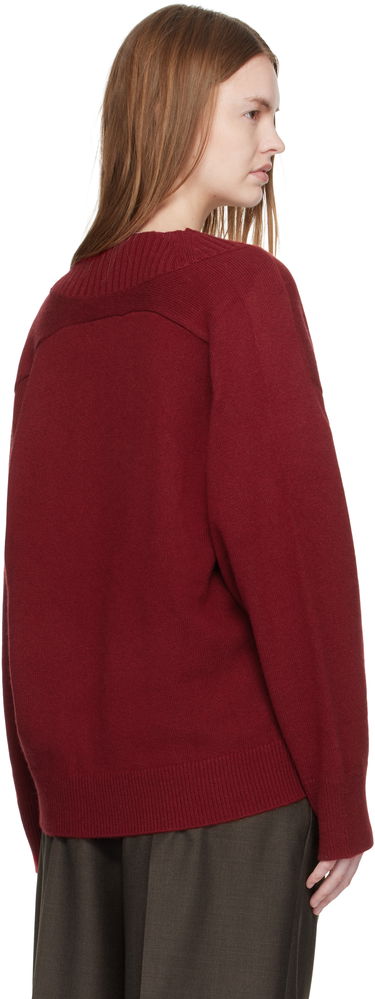 Sweater Loulou de Saison Loulou de Saison Sage LDS Cashmere V-Neck Sweater Bourgogne | SAGE LDS, 2