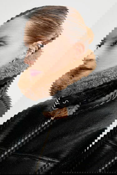 Jakke STAND STUDIO Kia Transitional Oversize Faux Fur Jacket Sort | 66575.9412, 4