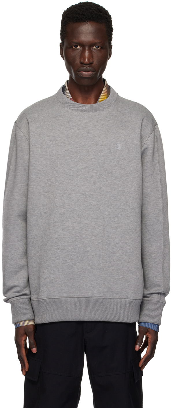 Sweater Givenchy 4G Logo Embroidered Sweatshirt Grå | BMJ0HB3YMC050
