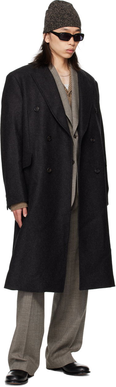 Frakker OUR LEGACY OUR LEGACY Whale Double-Breasted Coat Sort | M4251WG, 3