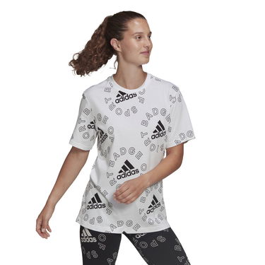 T-shirt adidas Performance Allover Print Sports T-shirt Hvid | HC9186, 1