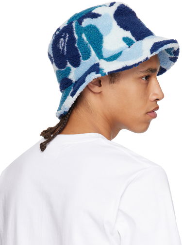 Hat BAPE A Bathing Ape ABC Camo Boa Fleece Bucket Hat Blå | 001HTK801006M, 2