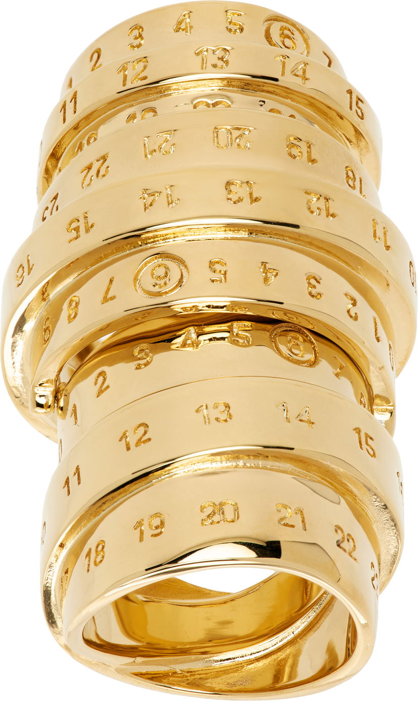 Ring Maison Margiela MM6 Maison Margiela Numeric Spiral Ring Gul | SM7UQ0090 P6627