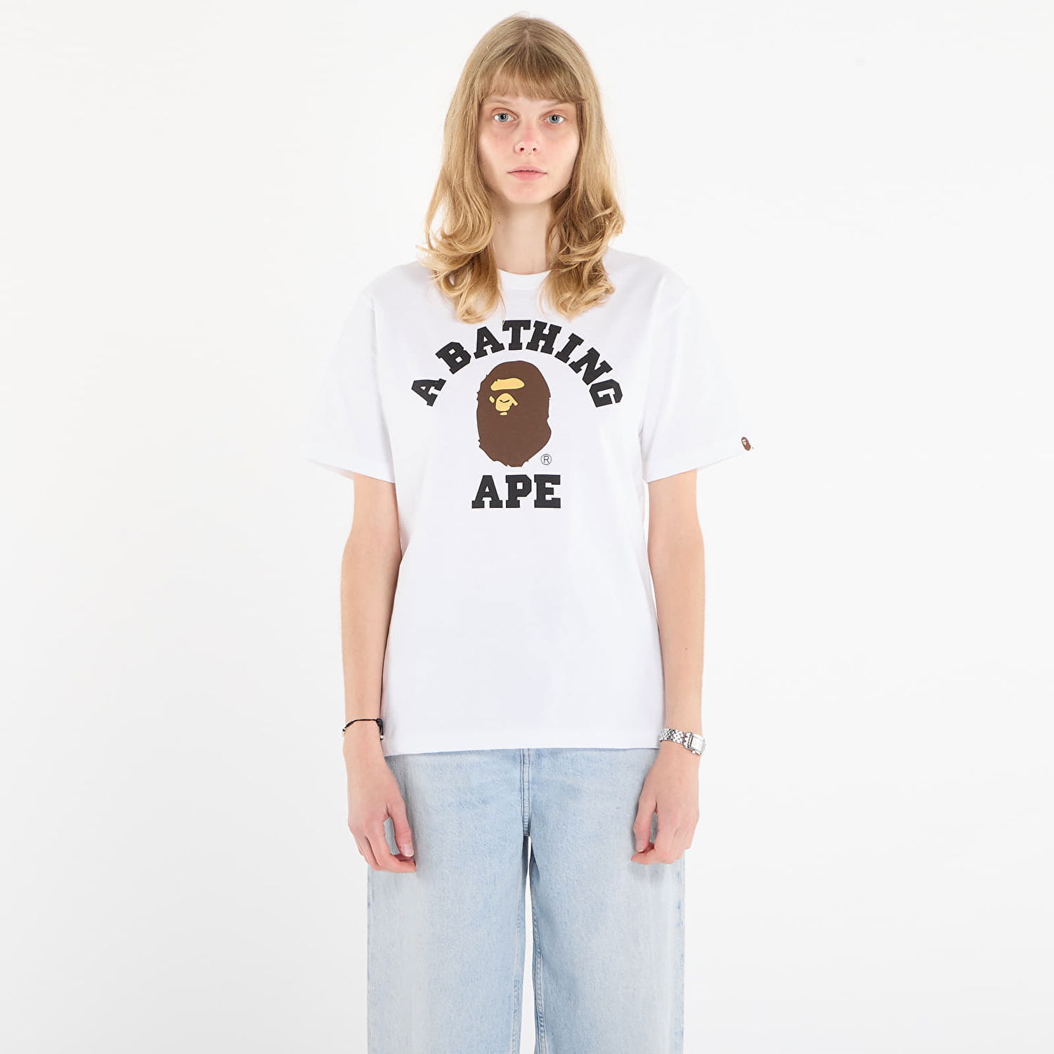 T-shirt BAPE A BATHING APE College Tee XXL Hvid | 001TEL801001MWHT, 1