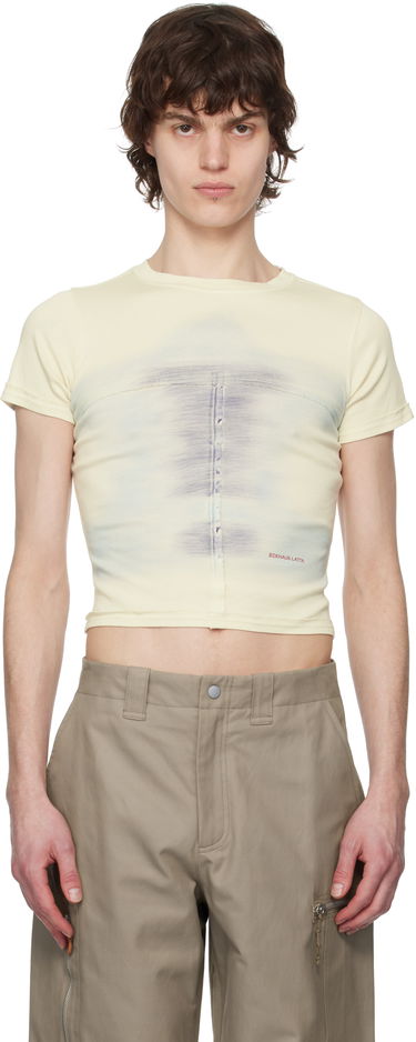 Crop top Eckhaus Latta Eckhaus Latta Lapped Baby T-Shirt Gul | 303-EL-PS25-O - OASIS, 0