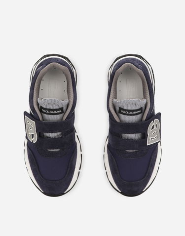 Sneakers og sko Dolce & Gabbana DG Running Low-Top Mesh Split Leather Blå | DA5187AA9548S555, 3