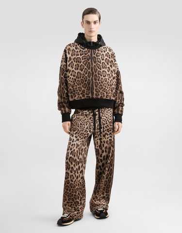 Joggingbukser Dolce & Gabbana Dolce & Gabbana Stretch Jersey Animal Print Jogging Pants Brun | GP0Y6TFS785HY13M, 1