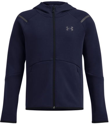 Sweatshirt Under Armour Unstoppable Fleece Full-Zip Hoodie Mørkeblå | 1386687-410, 0