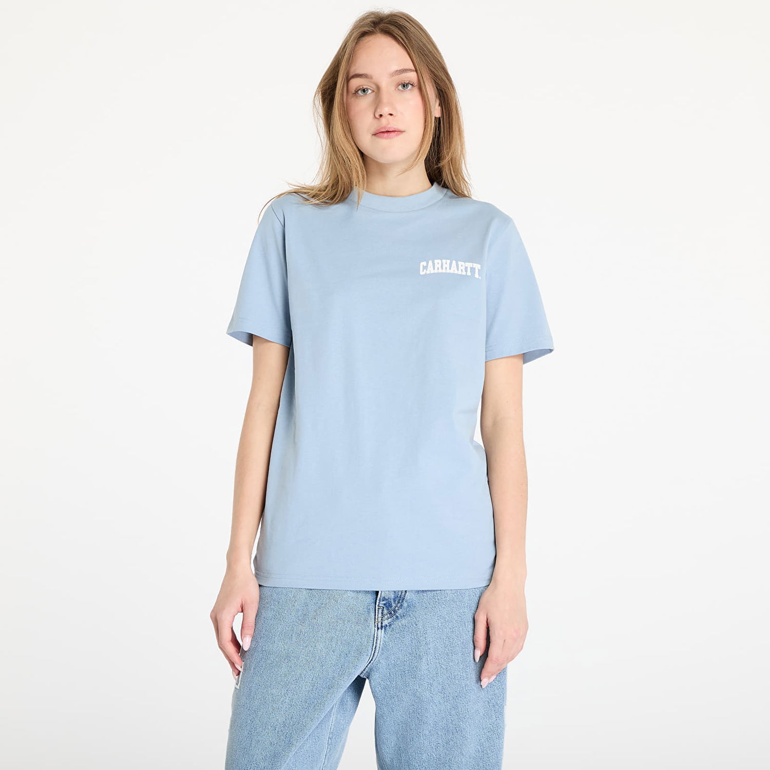 T-shirt Carhartt WIP Carhartt WIP University Script Short Sleeve T-Shirt Blå | I034852.2DQXX, 0