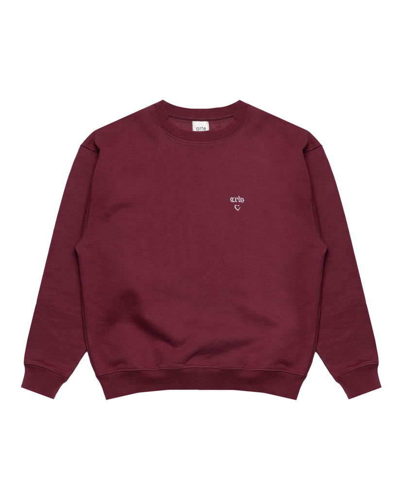 Sweatshirt Arte Antwerp Arte Antwerp Heart Crewneck Sweatshirt Bourgogne | AW25-110C-BOR