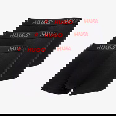 Boksere BOSS Logo-Waistband Stretch Trunks 3-Pack Black Sort | 50496723-001, 0