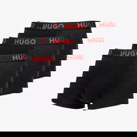 Logo-Waistband Stretch Trunks 3-Pack Black
