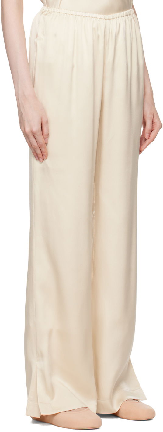 Bukser Anine Bing Silk Wide Leg Trousers Beige | A-03-3353-SDA26, 1